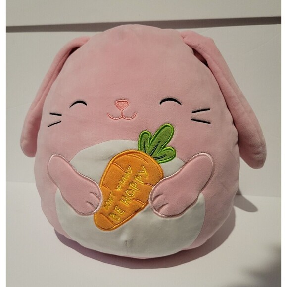 Squishmallow 2023 Easter Squad Bop the Bunny with Carrot Don't Worry Be Hoppy - Picture 1 of 10